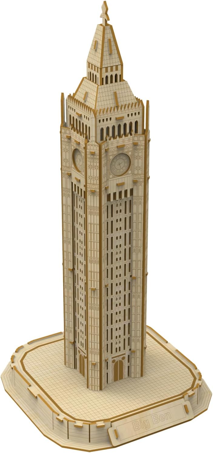 3D Wooden Puzzle for Adults. Taj Mahal Wood Model with Led Light. Self-Assembly Mechanical Building Kit Handicraft Brain Teaser Game Hobbies Toy. Birthday Gift for Women Men. Home Decor. 388 Pieces