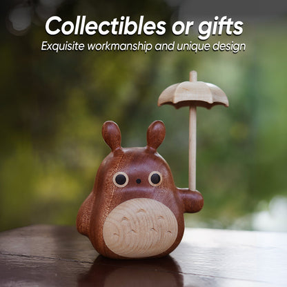 Handmade Ebony Totoro Healing Gift Creative Gift for Child. Christmas or Birthday New House Decoration Supplies